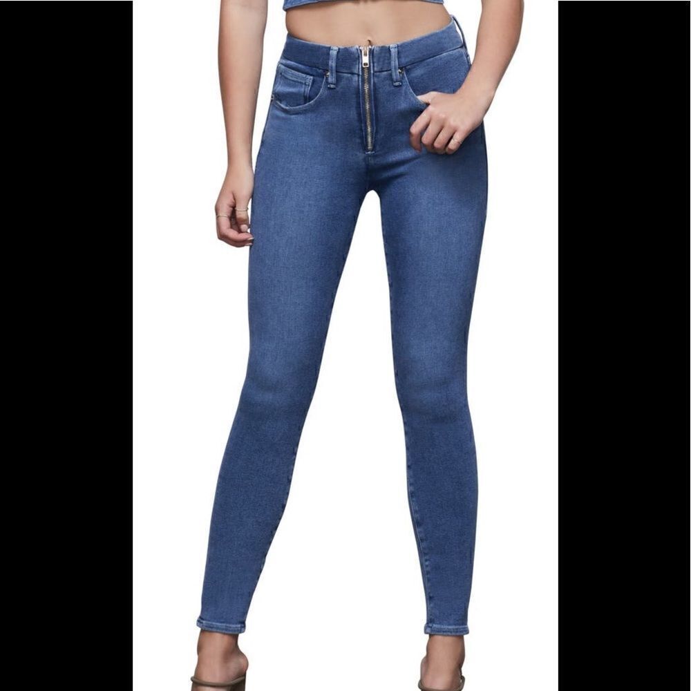 Good American Women’s high waist skinny organic cotton jeans size 24W, NWT